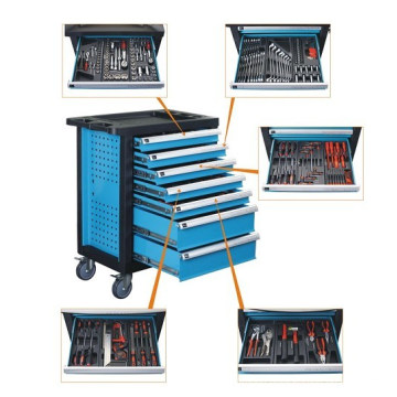 7-Drawer Roller Tool Cabinet with 196 PCS Hand Tools Assortment